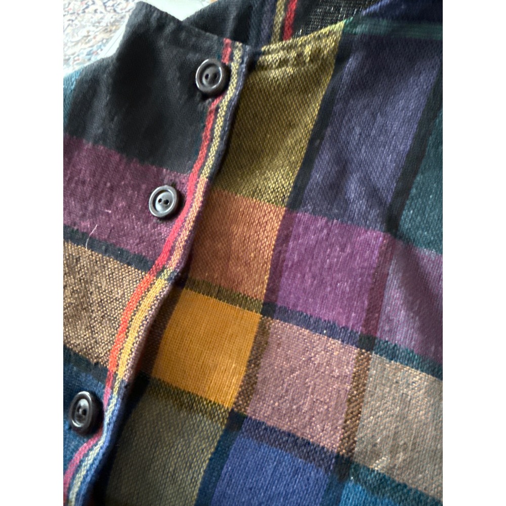 Vintage plaid blouse button front - Picture 4 of 4
